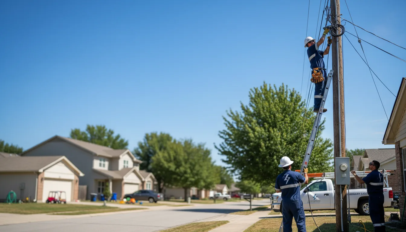 Residential electrician providing installation services in Mill Creek, OK